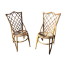 Two rattan chairs