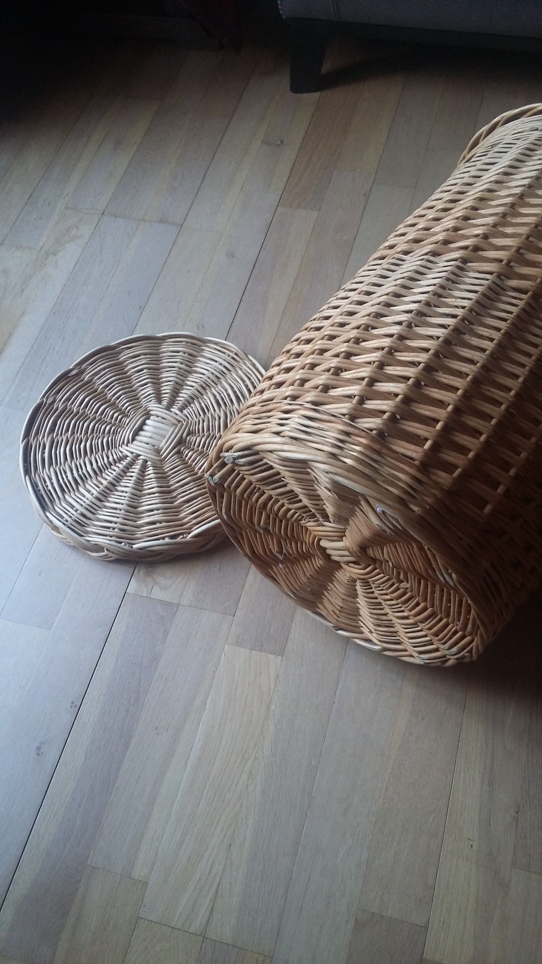 Wicker laundry box from villaines the rocks