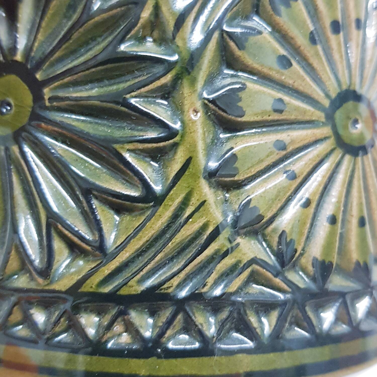 1970's pottery ashtray set