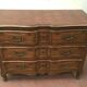Three walnut drawers chest