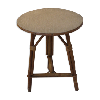Side table vintage rattan