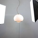 Rare White & Golden Bud Lamp by Luigi Massoni for Guzzini, 1960s