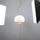 Rare White & Golden Bud Lamp by Luigi Massoni for Guzzini, 1960s
