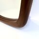 Scandinavian mirror free-form in teck 1960 48x62cm