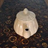 Cream-colored teapot