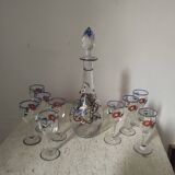 Sevres crystal carafe glass liqueur service