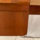 Scandinavian wooden desk sled feet