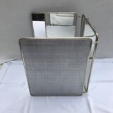 Former mirror triptych barbier contour metal chromé - vintage chain 24x30cm