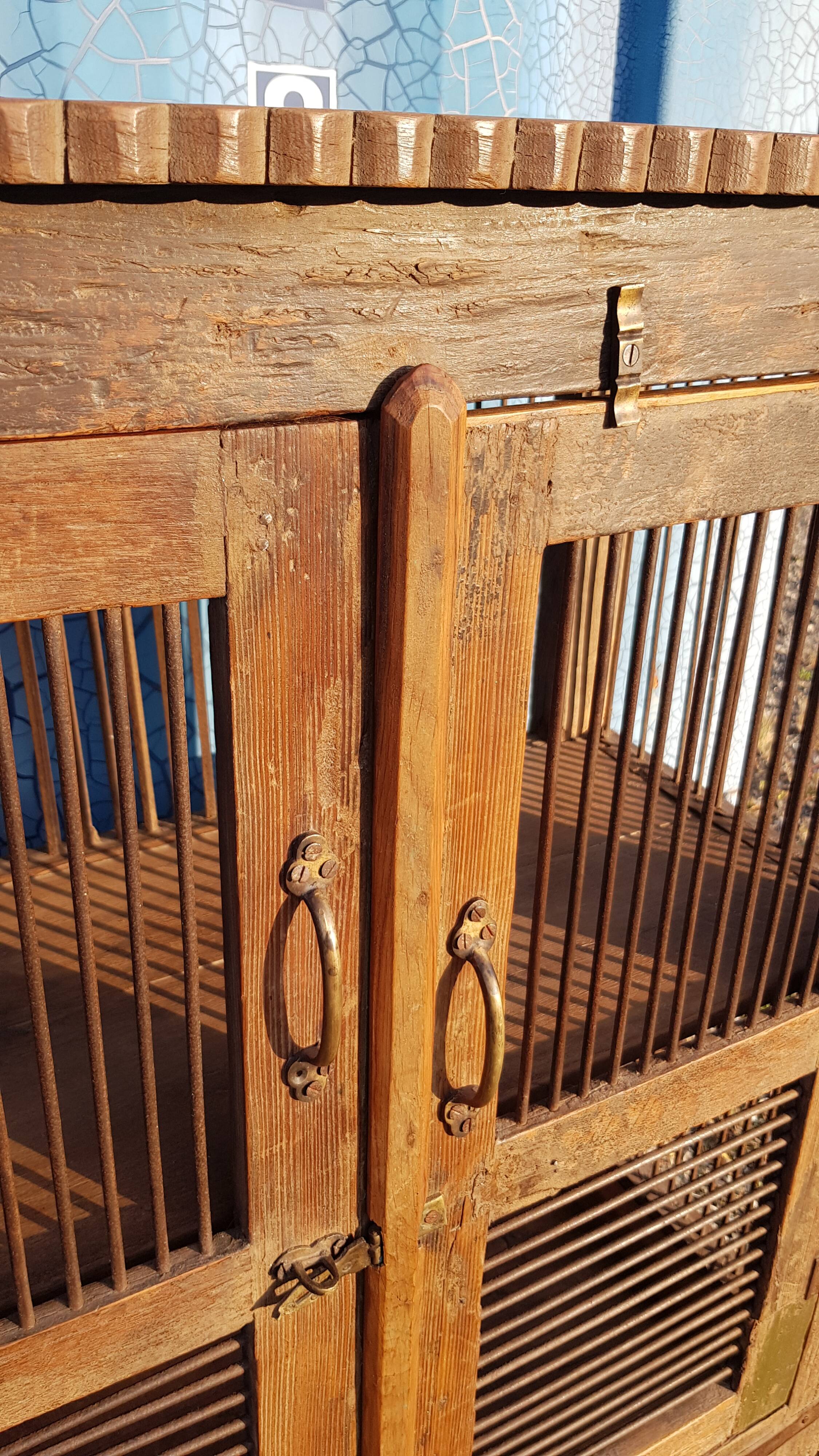 Old teak mesh pantry