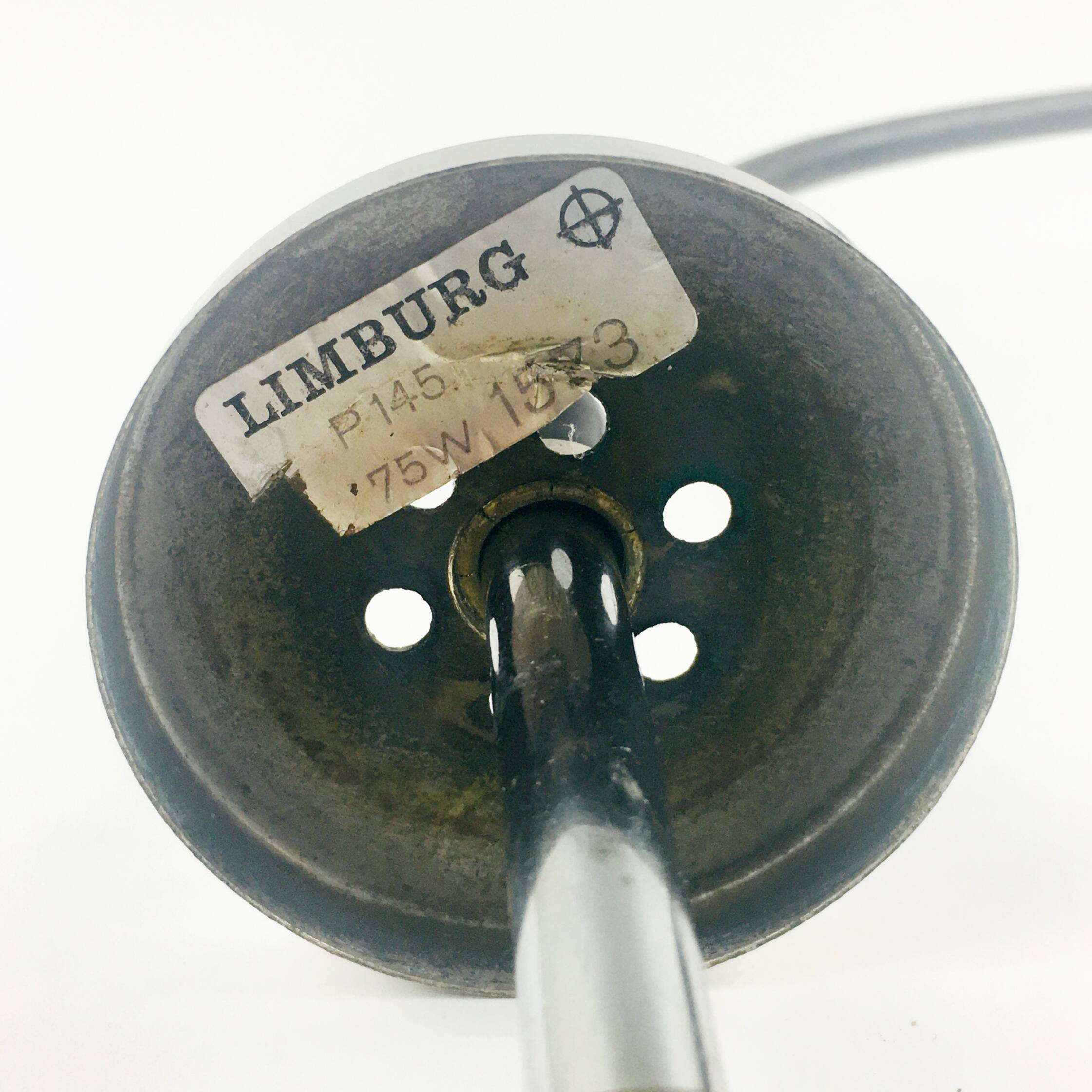 Large Amber Diamond Glass Ceiling Light/Pendant by Helena Tynell for Limburg, Germany, 1960s