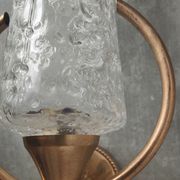 Paire appliques verre et métal doré