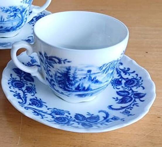 3 vintage cups and saucers