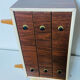Children's commode, doll or mastery from the 1960s mahogany veneer.