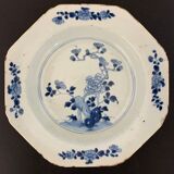 Hollow porcelain plate "Bleu Blanc" from the blue family, 18th century