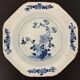 Hollow porcelain plate "Bleu Blanc" from the blue family, 18th century