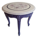 table ronde violette décorée à la main