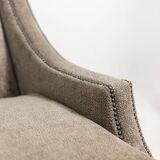 Rectangular sofa in gray velvet. 1990s. LS60311509A