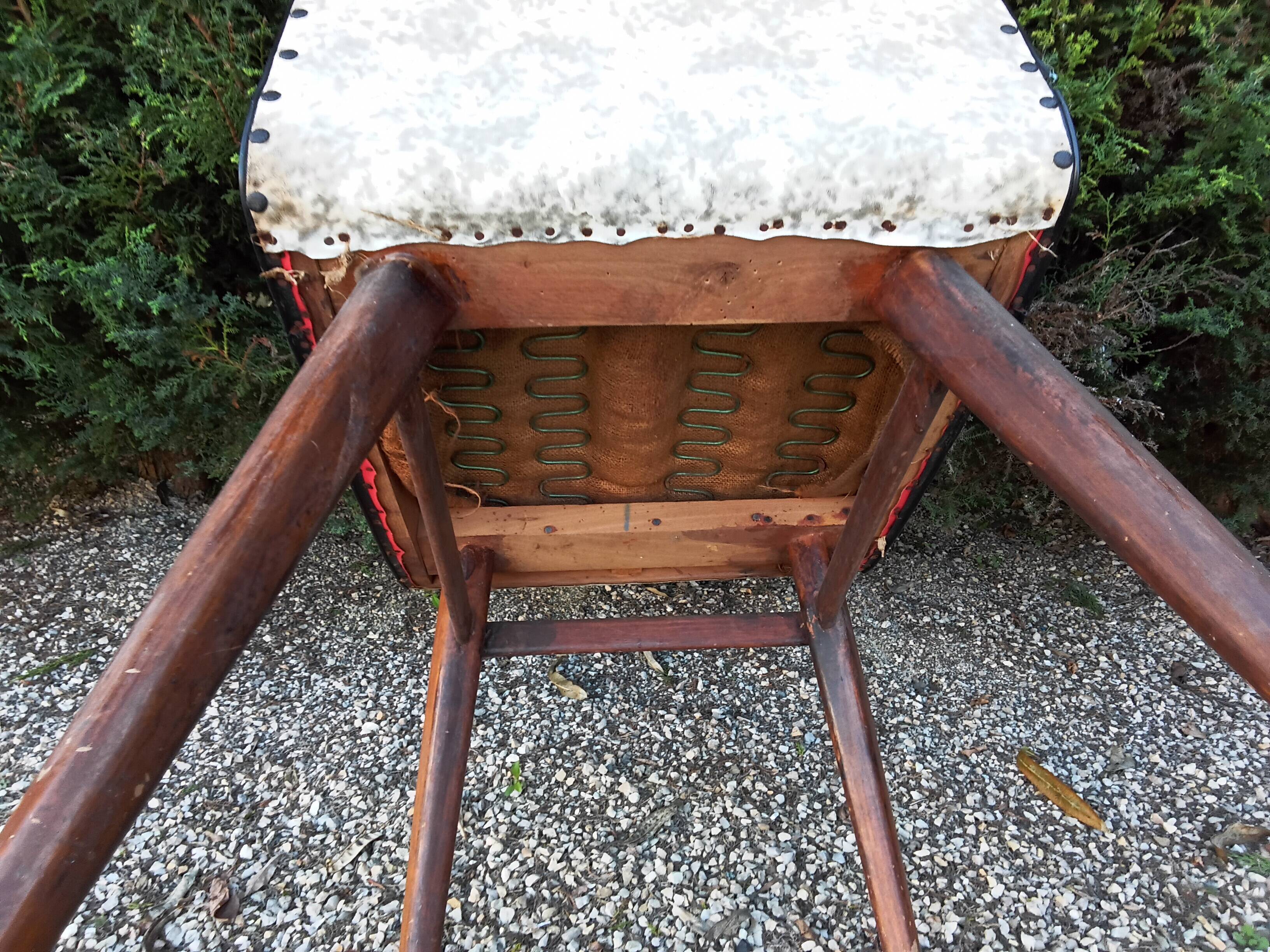 Chaise vintage pieds compas