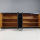 Black brutalist credenza, 1970s - vintage brutalist credenza - graphical brutalist credenza
