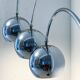 Sculptural Space Age Arco Floor Lamp, Chrome Metal, Three Lights, Reggiani