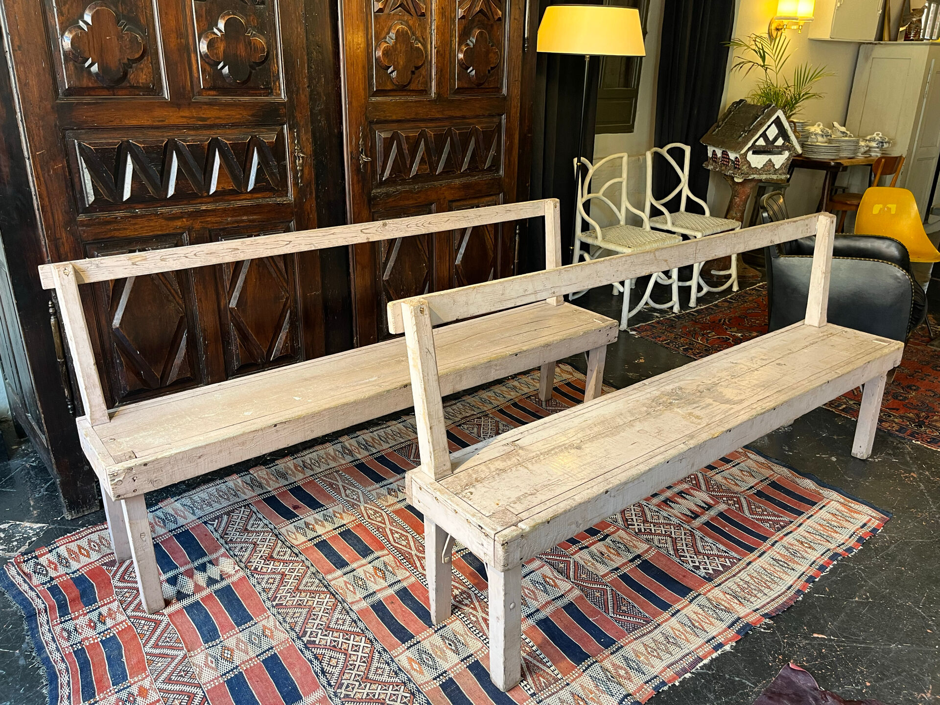 Vintage bench pair