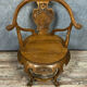 Pair of chinese chairs in exotic wooden barrel shape around 1900-1920