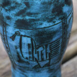 Pitcher - vase by Jacques Blin blue 1950