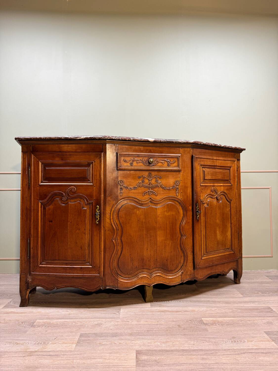 Buffet With Cut Sides In Cherry Wood From Louis XV XVIII Eme Century