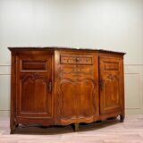 Buffet à pans coupés en merisier d’époque Louis XV, XVIIIème siècle
