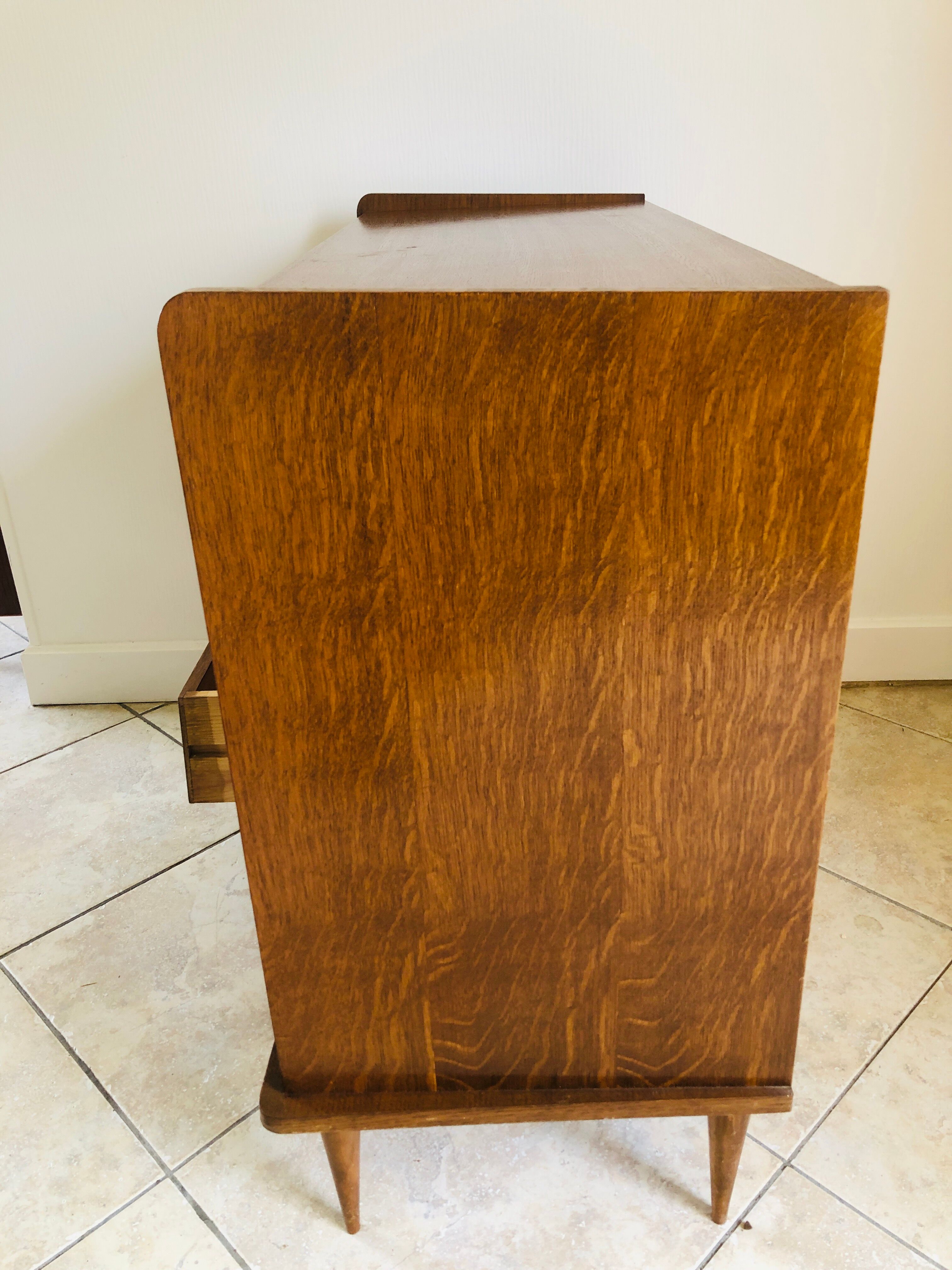 Scandinavian style dresser with 4 drawers and storage, circa 60