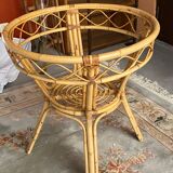 Rattan table base
