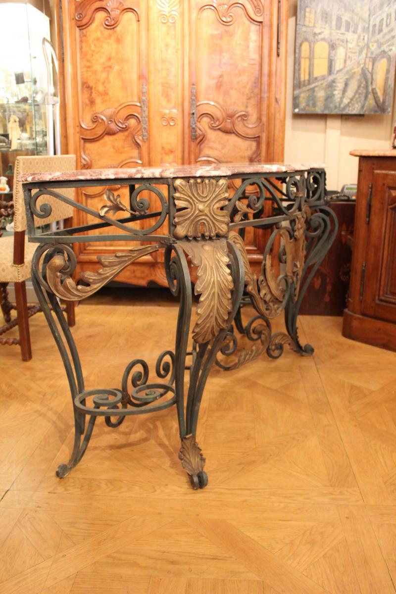 Large console wrought iron of 1900 era
