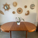 Table en teck vintage NF 2 rallonges