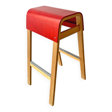 1 of 2 vintage ikea salve bar stools: birch plywood, ehlen johansson