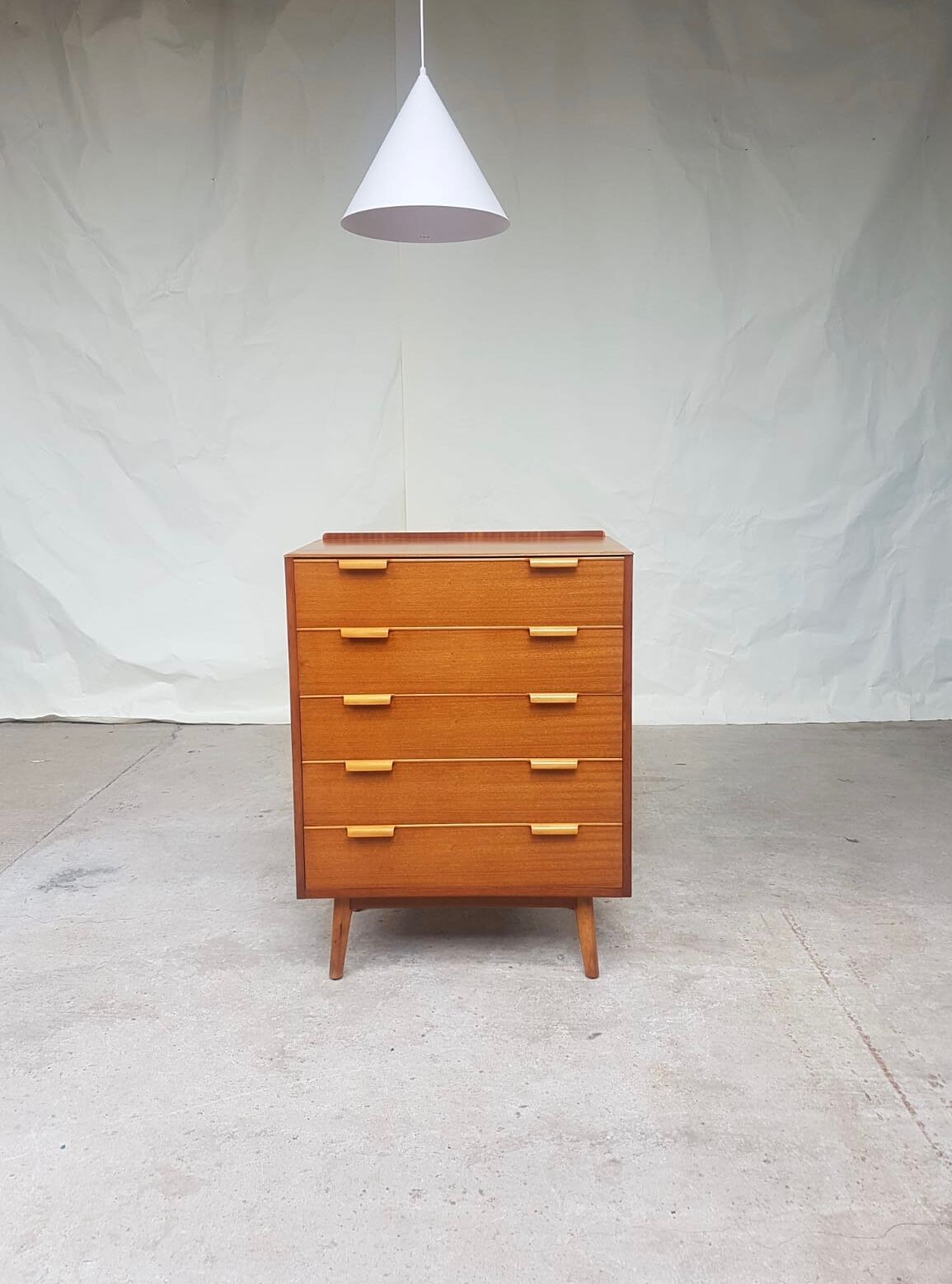 Walnut tallboy chest of drawers