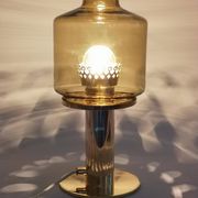 Hans-Agne Jakobsson Table Lamp Model B-102 in brass and glass, 1960s, Sweden