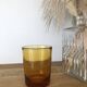 vintage amber brown thick glass