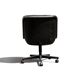 Charles Pollock Knoll office chair in black leather without armrests.