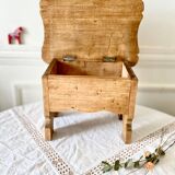 Petit banc coffre en bois vintage