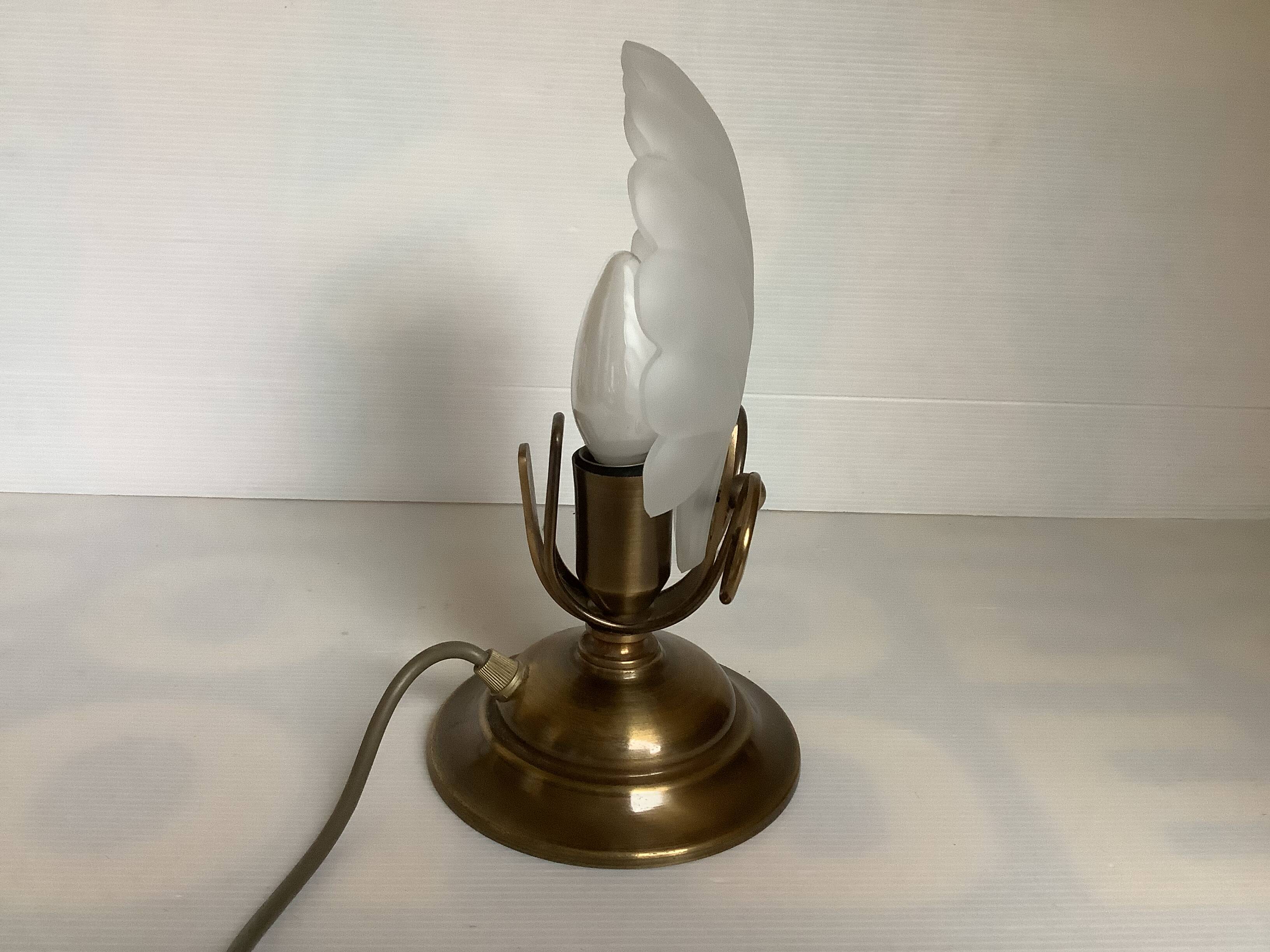 Scallop shell lamp bronze Deknudt