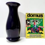 Blue Lacquered Ceramic Vase by Lavenia Ascribable to Guido Andlovitz, Italy