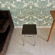 Tabouret vintage simili cuir marron