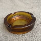 Vintage French ashtray in brown glass