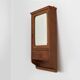 Art Deco Wooden Shaving Cabinet with Mirror, France 1930s
