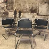 Set of 7 S33 Mart Stam Chairs Circa 1980