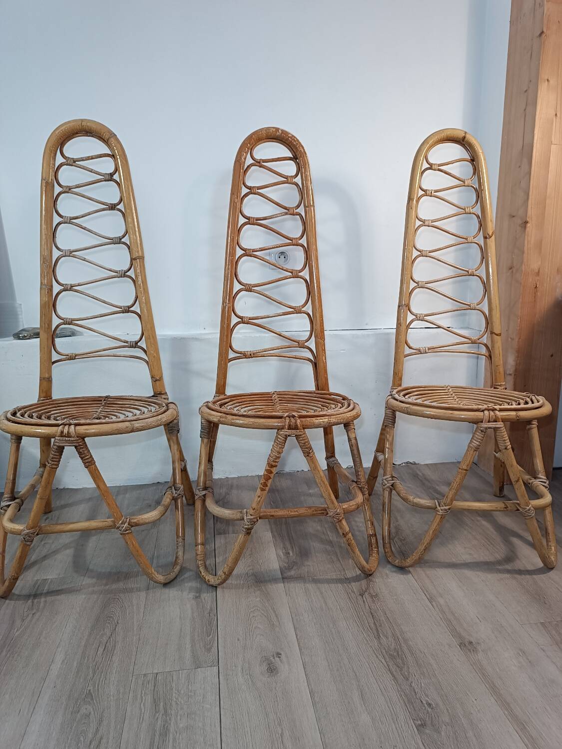 Trio de chaises par Dirk Van Sliedregt Années 1960