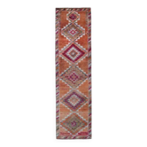 Tapis de couloir turc en laine orange fait main, années 1970