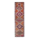1970s Turkish Handmade Orange Diamond Wool Runner Rug 87x325
