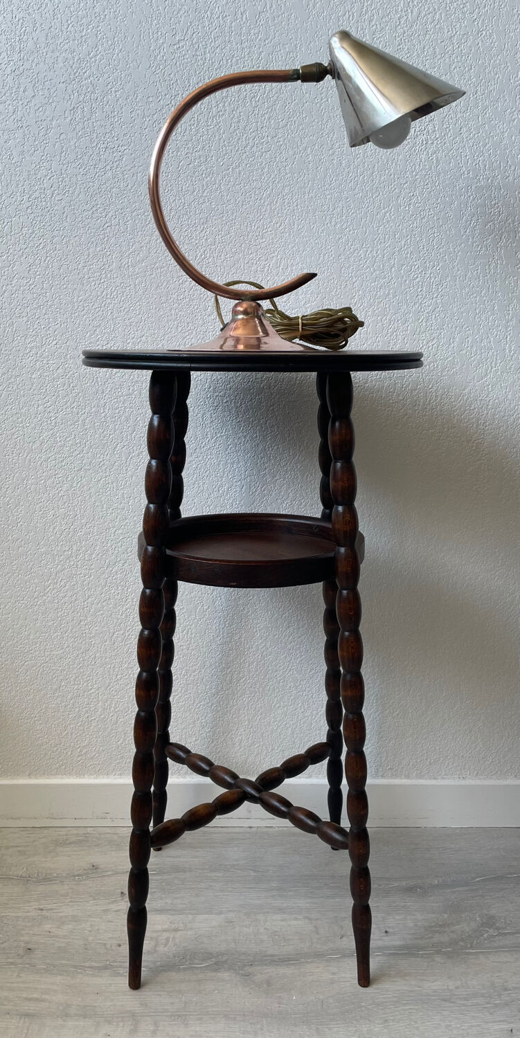 Vintage turned wooden gueridon from the 60s.