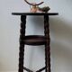 Vintage turned wooden gueridon from the 60s.